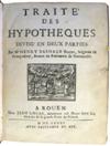 LAW  BASNAGE, HENRI, Sieur de Franquesnay. Traité des Hypotheques.  1681